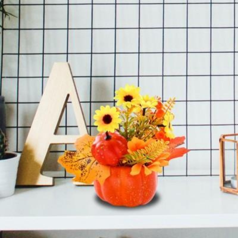 Artificial Pumpkin Flower Autumn Pumpkin Ornaments A