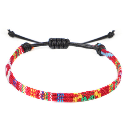 Hand Woven Rainbow Color Anklet Bohemian Style - DropOnline.co