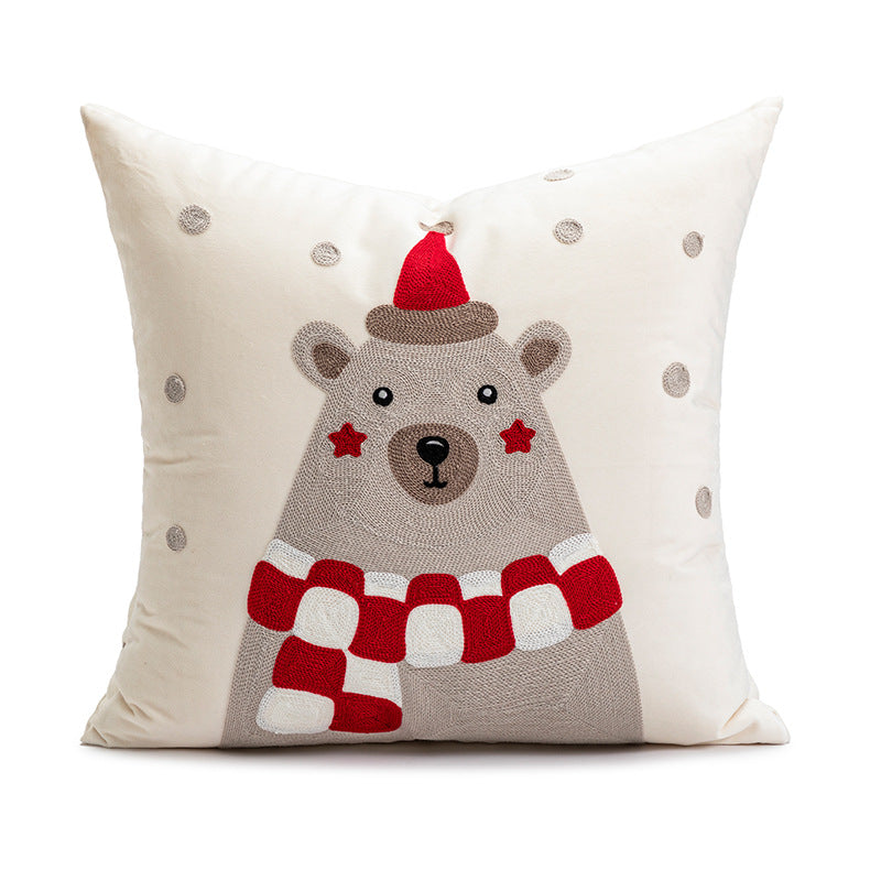 Embroidered Pillowcase - Decorative Pillow Cover with Artistic Design