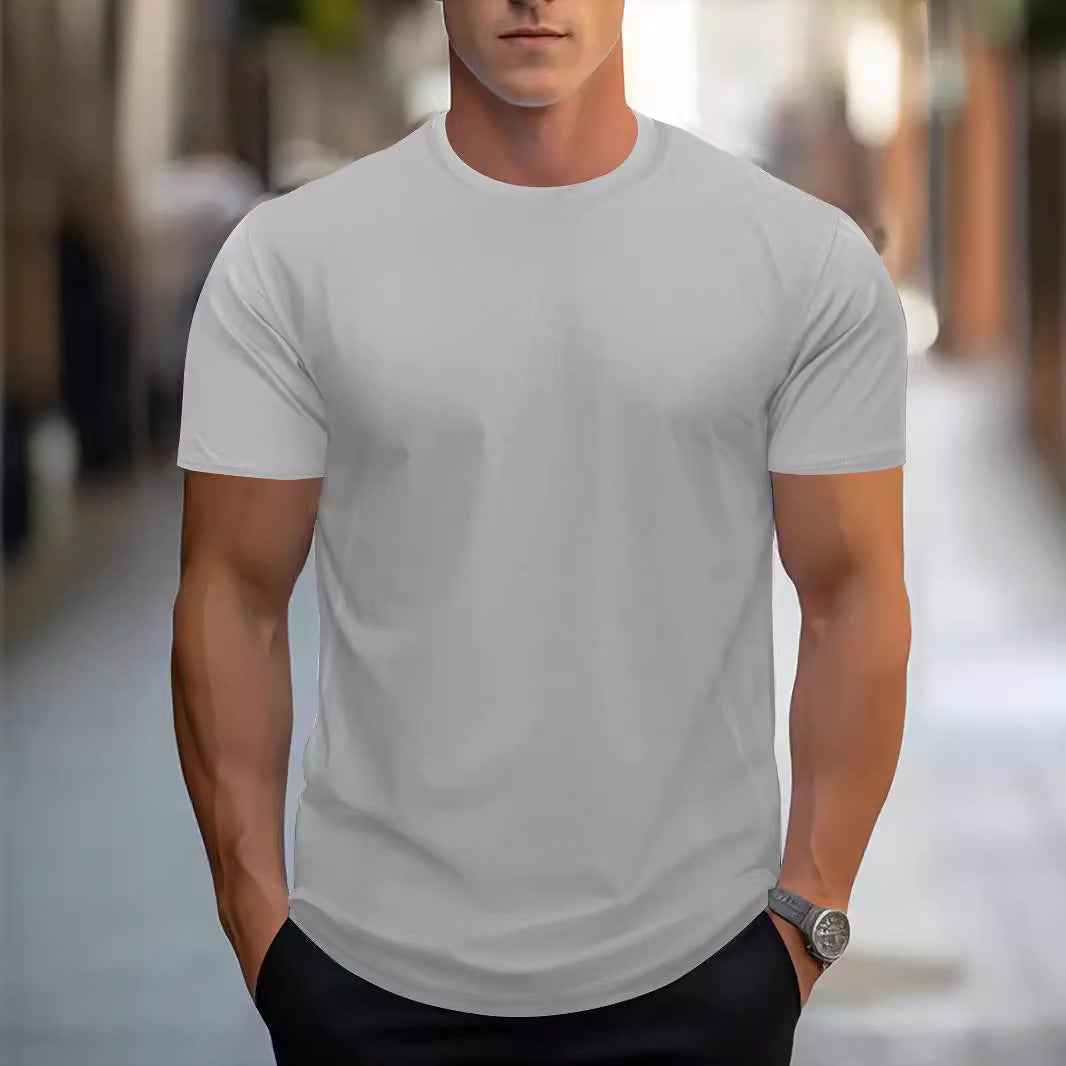 Men's Quick-Drying Breathable Sports T-Shirt - Round Neck Short Sleeve Athletic Tee