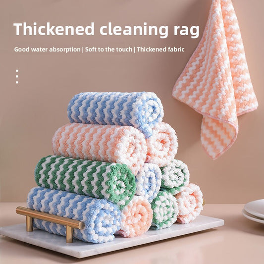 Thickened Edge-Locking Dishcloth