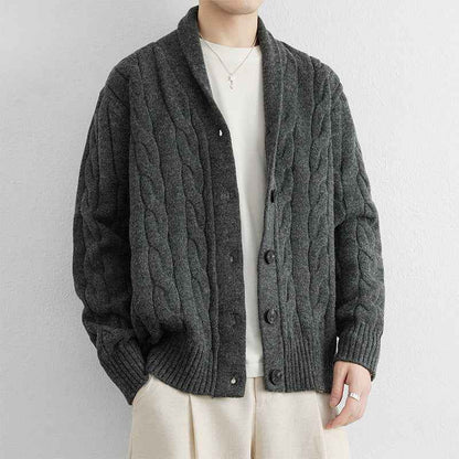 New Casual Versatile Retro Trendy Long-sleeve Cardigan Sweater