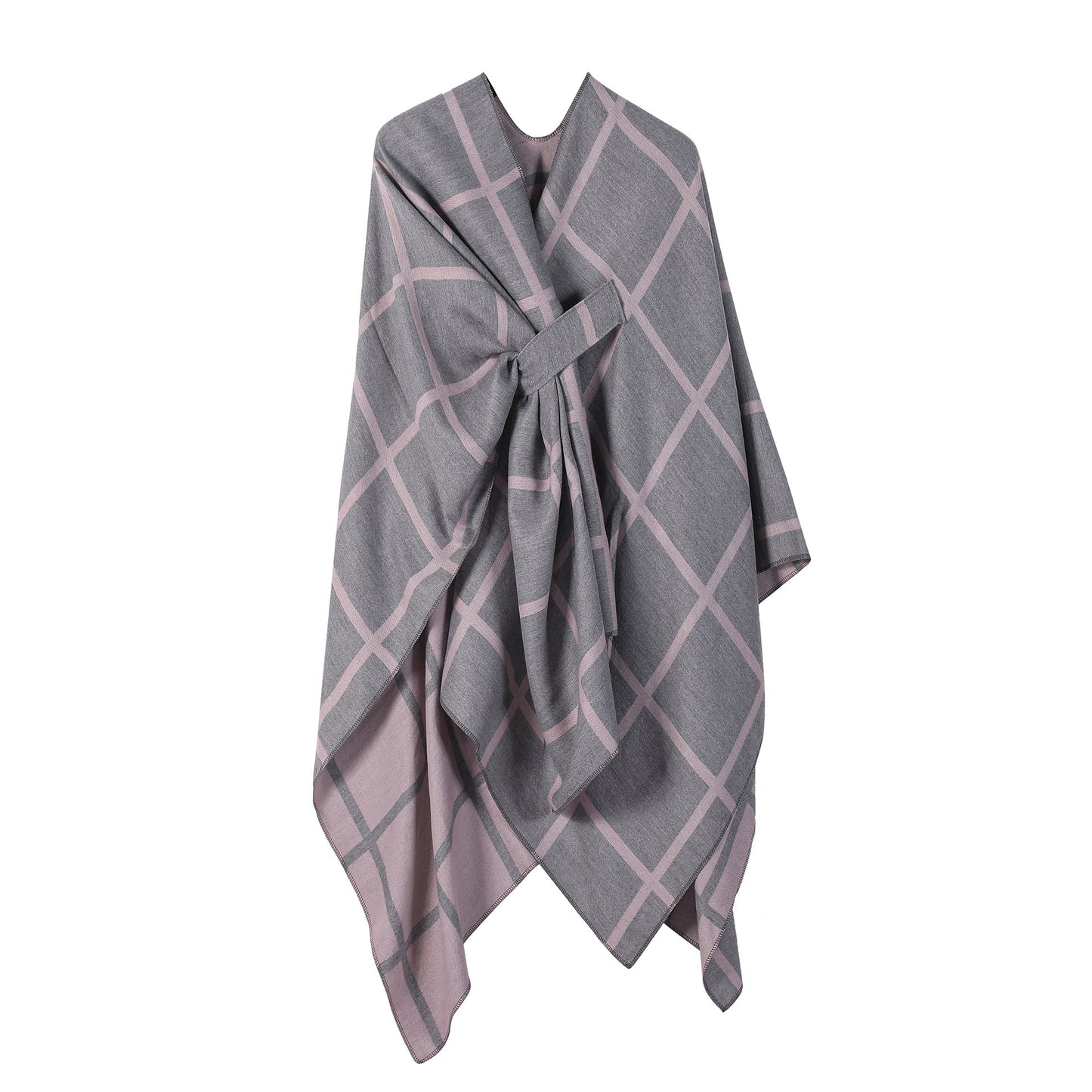 Women's Fashion Gingham Check Warm Scarf - Classic Plaid Winter Wrap