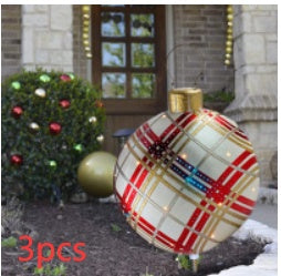Giant Inflatable Christmas Ball 60cm - PVC Outdoor Ornament Decoration for Tree & Yard