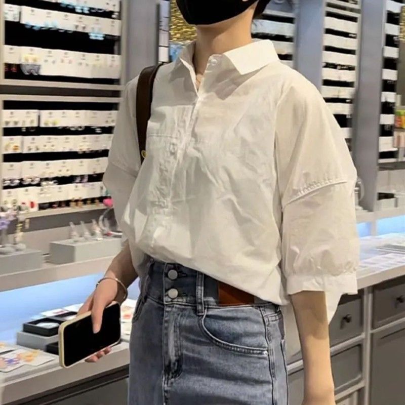 Women's Back-Hole Short Sleeve Shirt - Designer Inspired Style