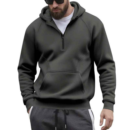 Men's Casual Sports Commuter Fleece Hooded Zip