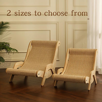 2-in-1 Cat Hammock And Scratching Post Durable Linen Rope Pet Rest Chair For All Seasons - DropOnline.co