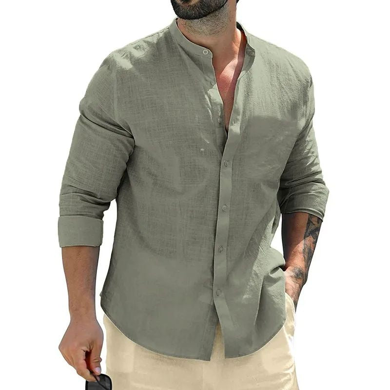 Men's Autumn Long Sleeve Cotton Business Shirt - Professional Dress Shirt