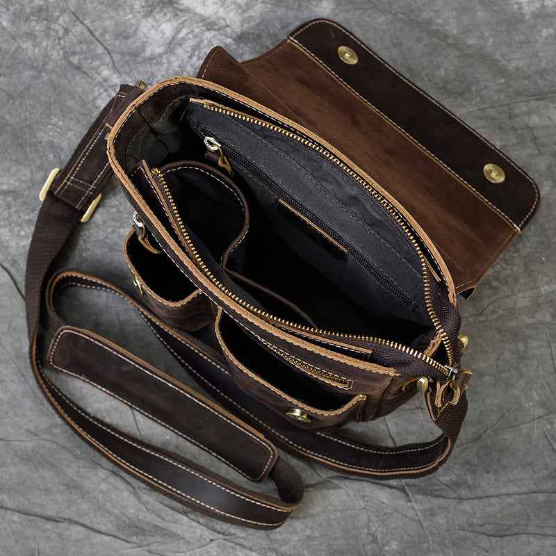 Men's First Layer Cowhide Leather Single-shoulder Bag