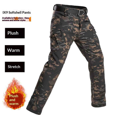 Outdoor Tactical Fleece Warm X9 Men's Fleece-Lined Casual Pants