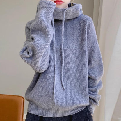 Women's Thicken Lazy Style Sweater - All-Match Long-Sleeved Pullover - DropOnline.co