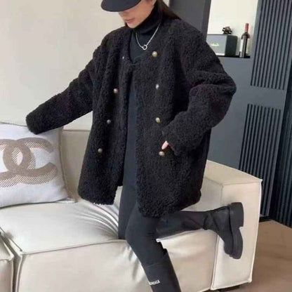 Women's Fur-trimmed Jacket Versatile Top