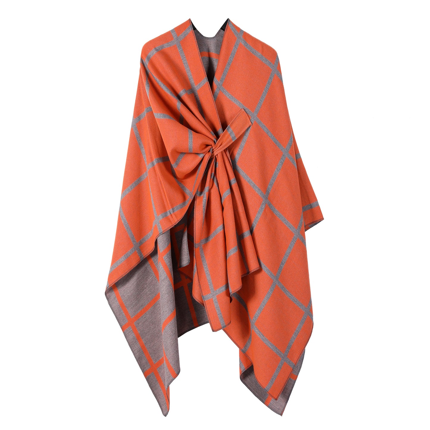 Women's Fashion Gingham Check Warm Scarf - Classic Plaid Winter Wrap
