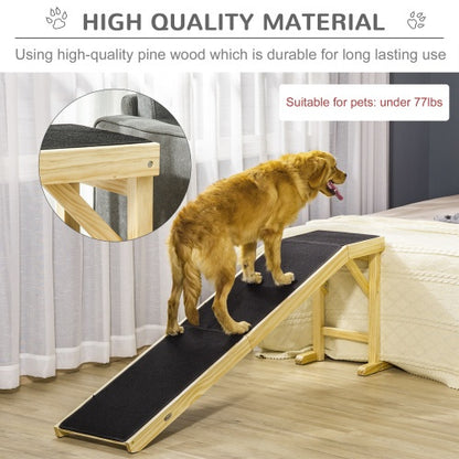 Ramp For Dog Bed, Pet Ramp For Dog With Non-slip Carpet And Top Platform - DropOnline.co