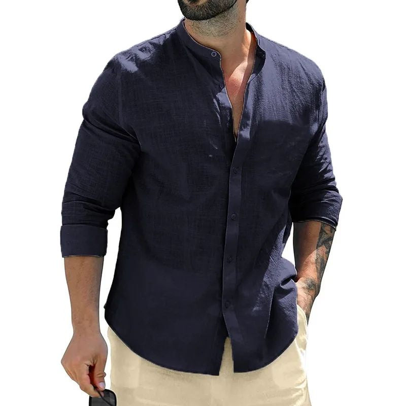 Men's Autumn Long Sleeve Cotton Business Shirt - Professional Dress Shirt