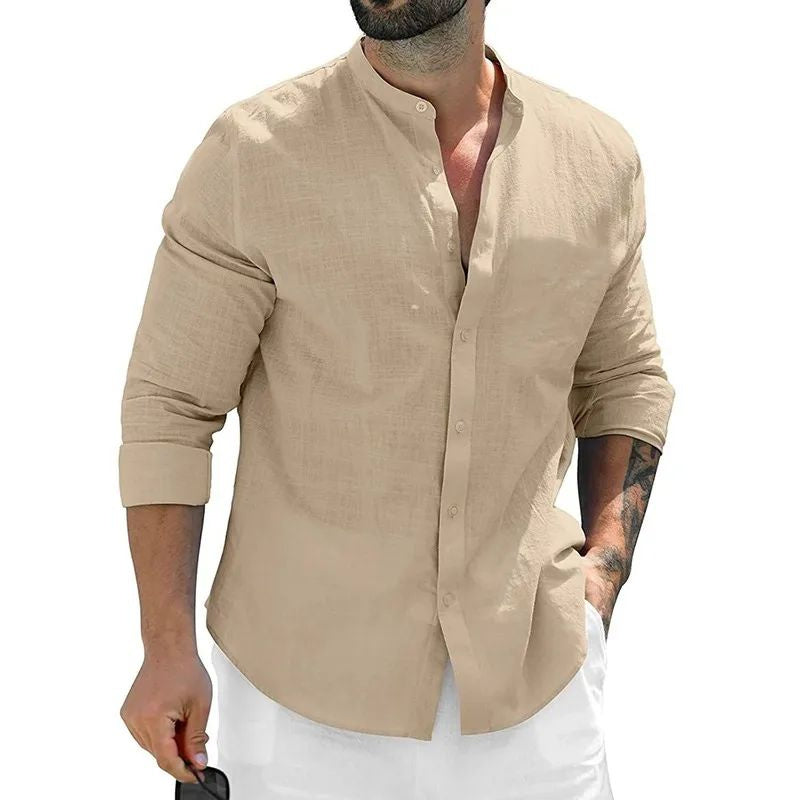 Men's Autumn Long Sleeve Cotton Business Shirt - Professional Dress Shirt