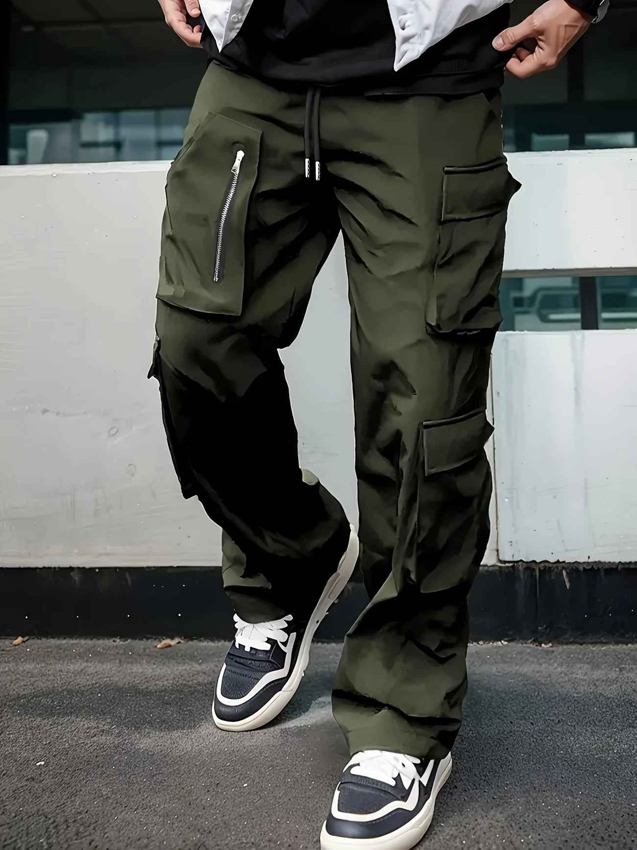 Spring And Autumn Work Pants Youth Slim-fit Outdoor Multi-pocket Casual Pants