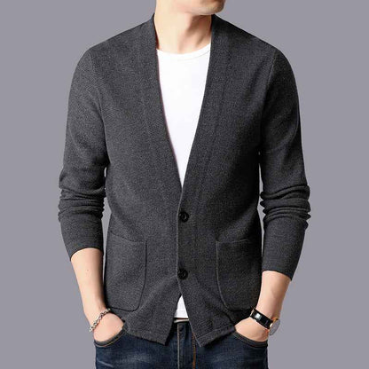 Outwear Sweater Youth Simplicity Casual Men's Knitwear Coat