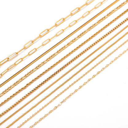 Stainless Steel Vacuum Vapor Plating 18K Gold Color Protection Lip Chain - DropOnline.co