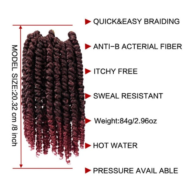 Curly  Crochet Braid 2X SPRING-Only Self Pickup
