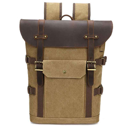 European And American Computer Crazy Horse Leather Backpack