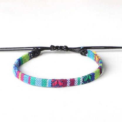 Hand Woven Rainbow Color Anklet Bohemian Style - DropOnline.co