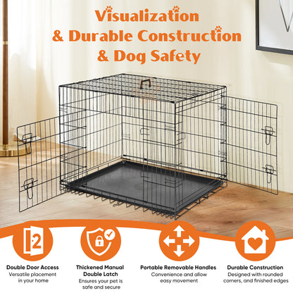 A Dog Cage With Two Doors - DropOnline.co