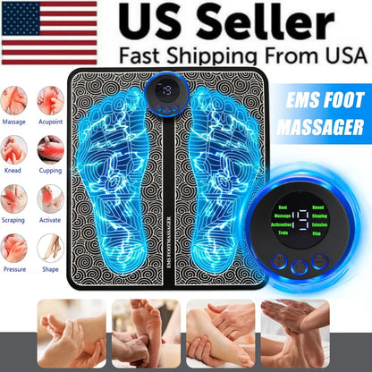 EMS Foot Massager Leg Electric Deep Reshaping Kneading Muscle Pain Relax Machine - DropOnline.co