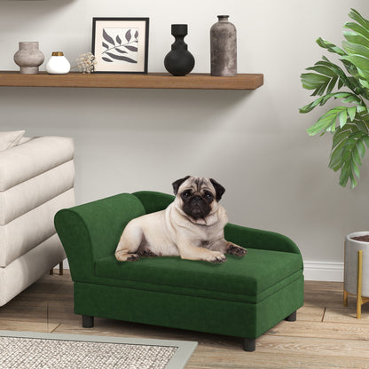 Pet Sofa Bed Couch With Storage, Pet Sofa For Cats And Small Dogs, Green - DropOnline.co