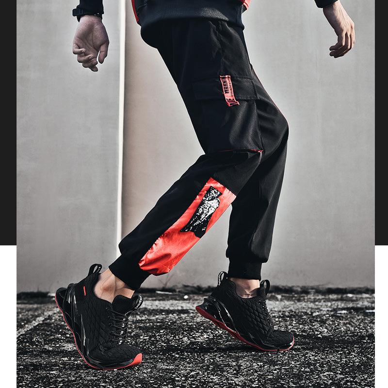 Athletic Black Modern Running Breathable Sneakers Comfortable Shoes Gym Training Outdoor Sport Slip On Casual Sport Running Athletic Jogging Tennis Walking Shoes Breathable Fashion Gym Workout Sneakers