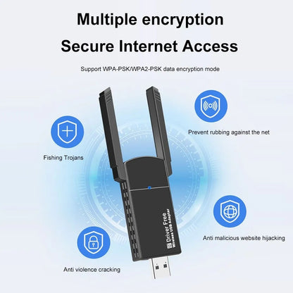 USB 3.0 Wireless WIFI Adapter 1300Mbps Long Range Dongle Dual Band 5Ghz Network - DropOnline.co