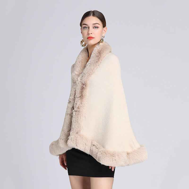 Shawl Cape Knitted Cardigan Coat For Women
