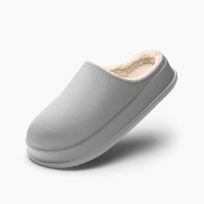 EVA Autumn And Winter Poop Feeling Plus Size Couple Waterproof Non-slip Warm Home Cotton Slippers - DropOnline.co