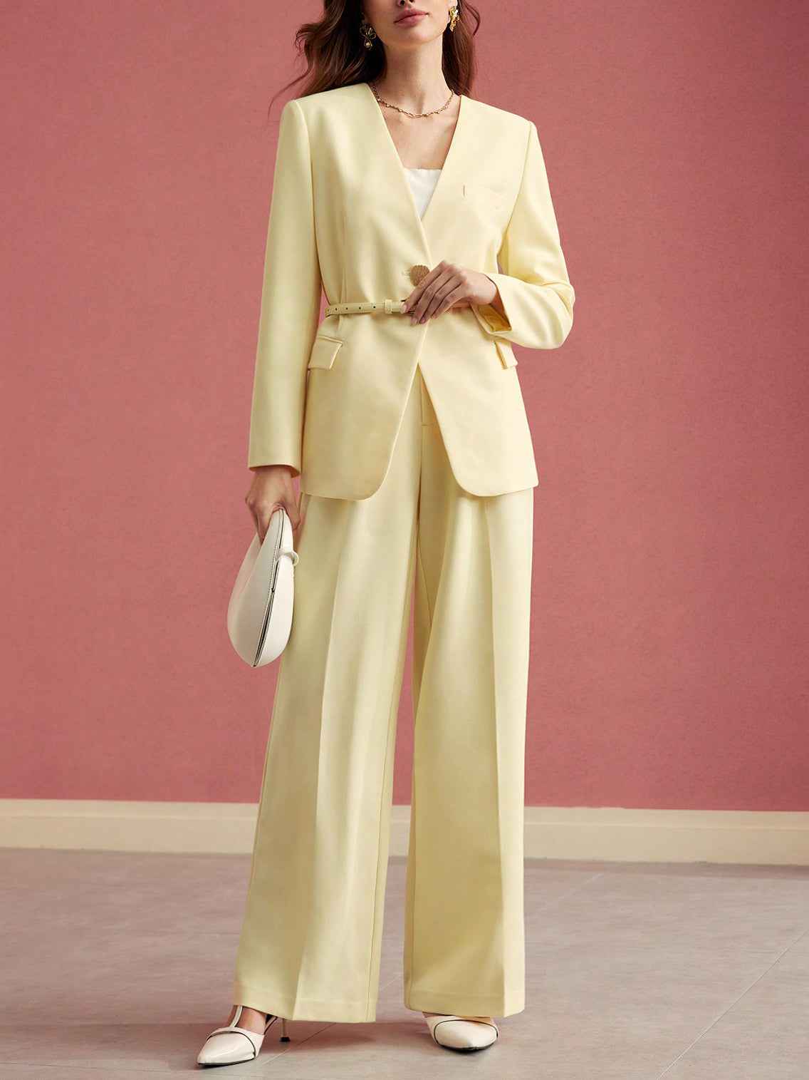 Elegant High-waisted Wide-leg Pants