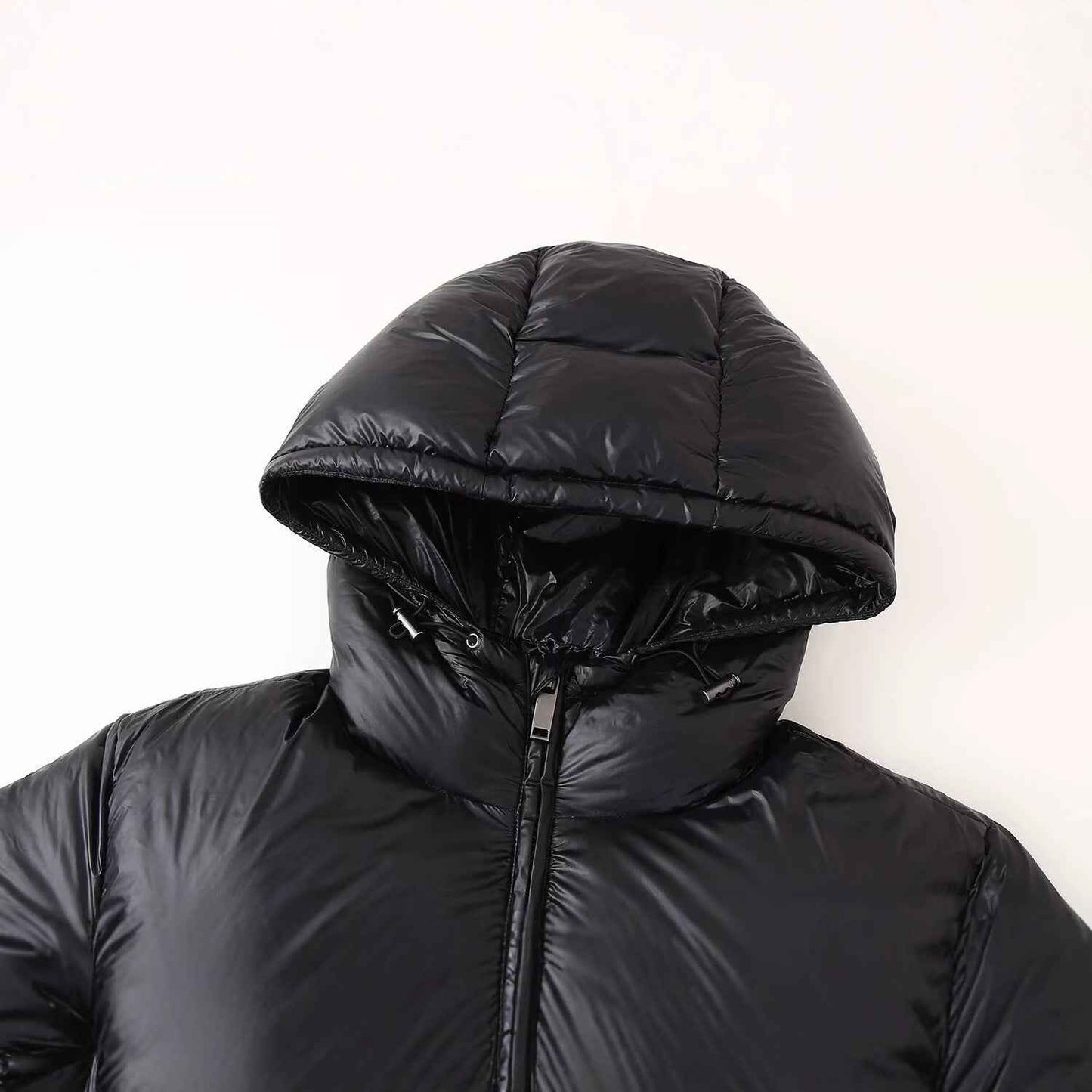 Simple And Versatile Hooded Two-tone Padded Cotton Jacket