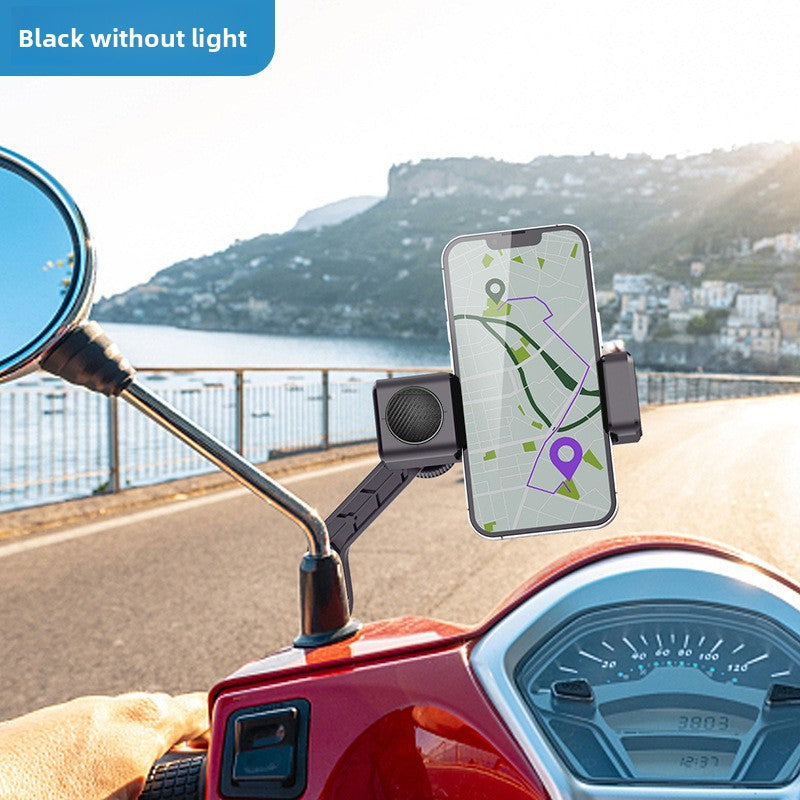 Bike Phone Mount with LED Light - Secure Handlebar Holder for Cycling