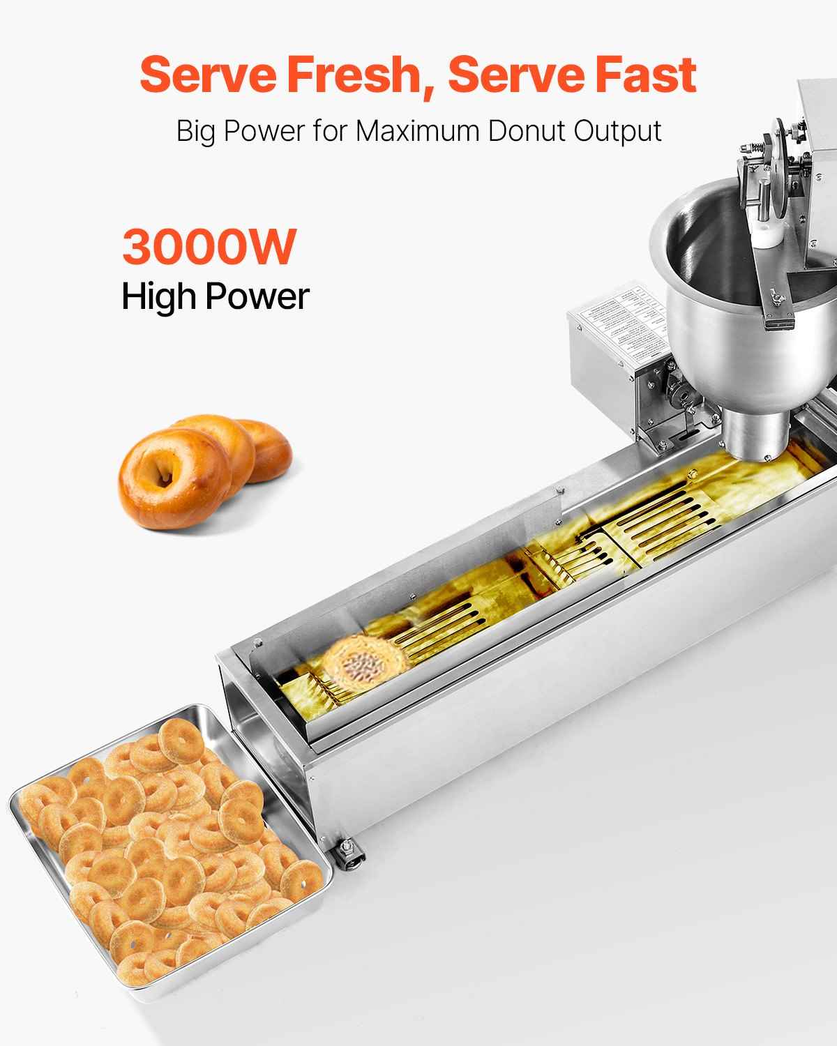 Commercial Automatic Donuts Making Machine Doughnut Maker Single Row 90 PCS/H
