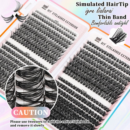32 Rows Of Eyelashes Book Cluster 640 Segmented Lashes Set - DropOnline.co