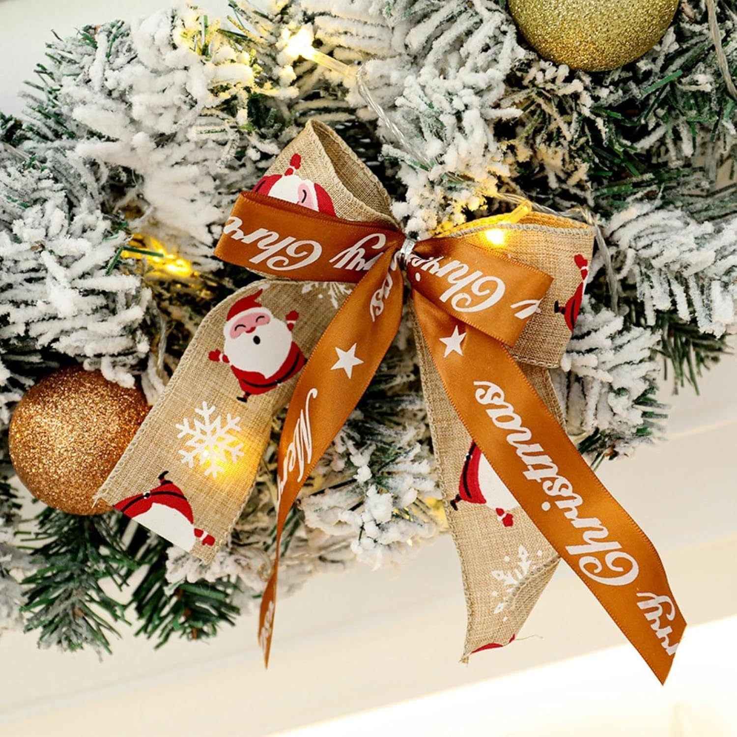 60cm Christmas Wreath with Glitter Balls & LED Lights - Festive Holiday Decor - DropOnline.co