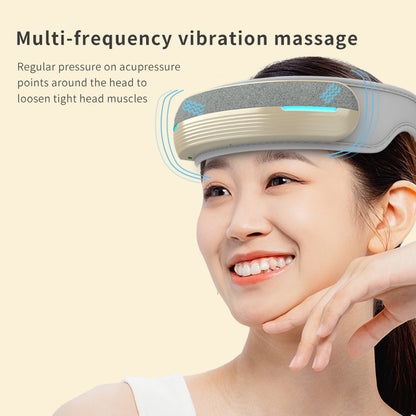 Foldable Heated Head Massager With Air Compression, Music & USB Charging, Portable & Relaxing - DropOnline.co