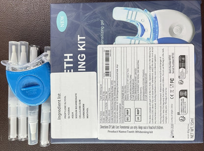 Teeth Profession Kit - 5X LED Light Tooth With 3pcs Pens,1 Desensitization Pen,1 Mouth Trays Restores Your White Smile,pefect Gift For Girlfriend - DropOnline.co
