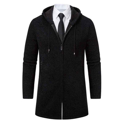 New Men's Chenille Hooded Cardigan Sweater