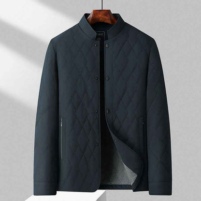 Men's Mulberry Silk Cotton Diamond-patterned Outerwear