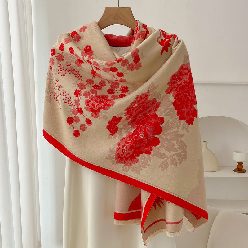 Retro High Sense Artificial Cashmere Scarf - Sophisticated Winter Wrap - DropOnline.co