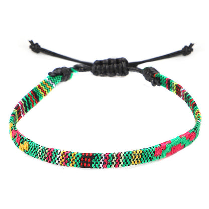 Hand Woven Rainbow Color Anklet Bohemian Style - DropOnline.co