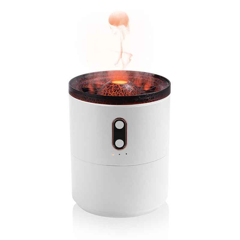Volcanic Flame Aroma Essential Oil Diffuser USB Portable Jellyfish Air Humidifier Night Light Lamp Fragrance Humidifier