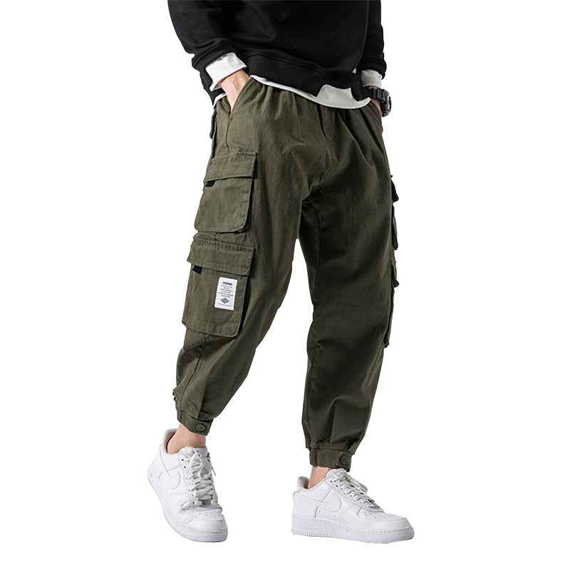 Workwear Men's Japanese Casual Tapered Military Pants