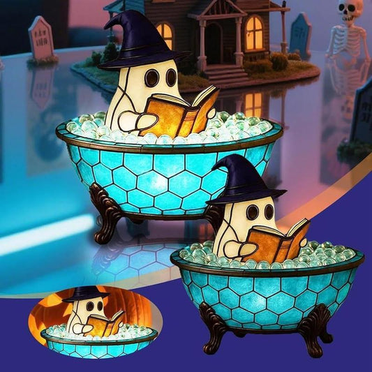 3D Ghost Bubble Bath Luminous Statues - Halloween Bathroom Decor