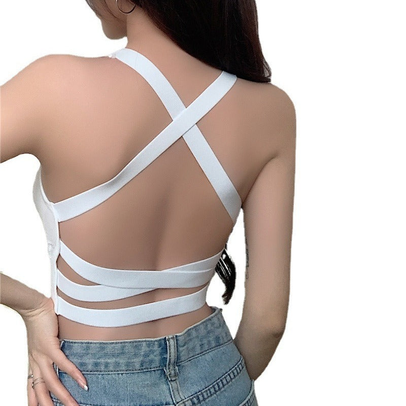 Women's Knitted Camisole - Seamless Padded Tank Top