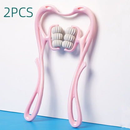 Multifunctional Manual Six-wheel Neck Massager Massage Relieve Roller Massage Tool - DropOnline.co